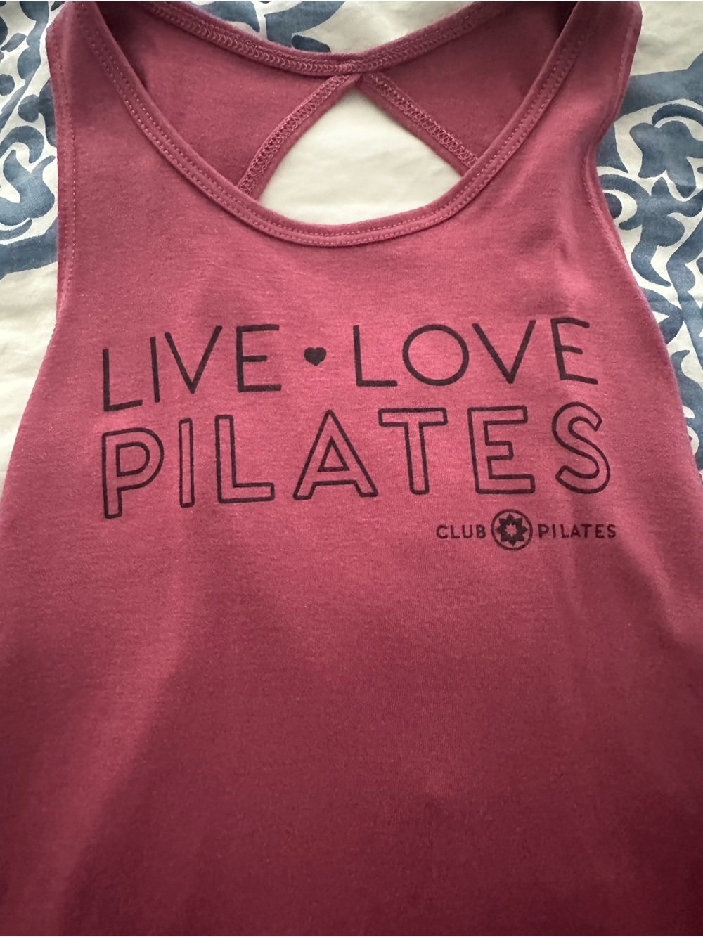 Live Love Pilates Racerback Tank — Raspberry Pink - Picture 2 of 5